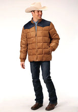 Load image into Gallery viewer, Roper 1473 Poly Filled (Navy/Tan) - Men's Jacket