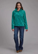 Load image into Gallery viewer, Roper 2322 Tropical Print (Green) - Women's Fleece Pullover