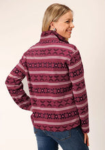 Load image into Gallery viewer, Roper 1816 Aztec (Maroon) - Women's Fleece Pullover