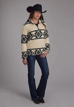 Load image into Gallery viewer, Roper 2260 Aztec (Cream) - Women's Fleece Pullover