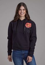 Load image into Gallery viewer, Roper 2272 Flower Print (Black) - Women's Hoodie Sweatshirt