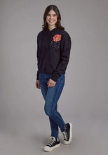 Load image into Gallery viewer, Roper 2272 Flower Print (Black) - Women's Hoodie Sweatshirt