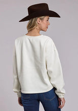 Load image into Gallery viewer, Roper 3135 Printed Horses (Cream) - Women's Fleece Sweatshirt