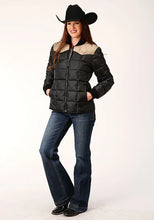 Load image into Gallery viewer, Roper 1473 Quilted Poly (Khaki/Black) - Women's Jacket