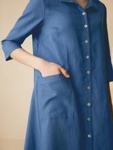 Load image into Gallery viewer, 100% Linen Shirt Dress MADISON