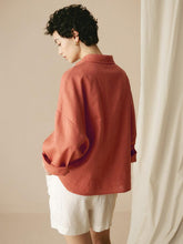 Load image into Gallery viewer, Linen Oversized Fit Pocket Shirt ELOWEN