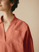 Load image into Gallery viewer, Linen Oversized Fit Pocket Shirt ELOWEN