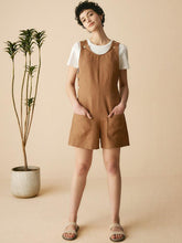 Load image into Gallery viewer, 100% Linen U-Neck Short Jumpsuit KENDALL