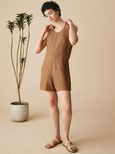 Load image into Gallery viewer, 100% Linen U-Neck Short Jumpsuit KENDALL
