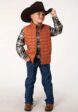 Load image into Gallery viewer, Roper Boy's Lightweigth Puffer Vest (Rust) - Children's Vest