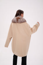 Load image into Gallery viewer, Saga®Furs Silver Fox Wool Alapca Coat