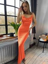 Load image into Gallery viewer, Backless Cowl Neck Sleeveless : Cami Dress