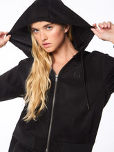 Load image into Gallery viewer, Women's Camoscio Hoodie- Black Beauty