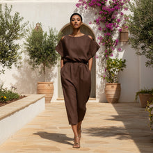 Load image into Gallery viewer, Women's Batwing Sleeve Off-Shoulder Elastic Waist Maxi Dress