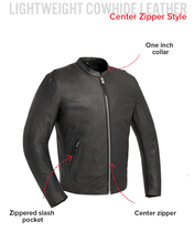 Load image into Gallery viewer, Titan Men's Motorcycle Leather Jacket