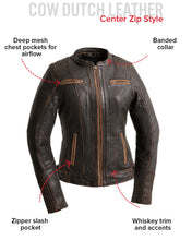 Load image into Gallery viewer, Electra - Women's Motorcycle Leather Jacket