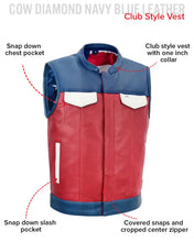 Load image into Gallery viewer, Patriot Rebel Men's Motorcycle Leather Vest
