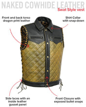 Load image into Gallery viewer, Kingsnake Men’s Motorcycle Leather Vest