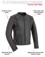 Load image into Gallery viewer, Revolt Men's Motorcycle Leather Jacket