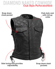 Load image into Gallery viewer, Bonnie Perforated Women's Motorcycle Leather Vest