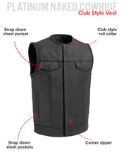 Load image into Gallery viewer, Highside Men's Motorcycle Leather Vest