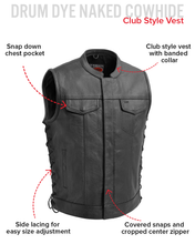 Load image into Gallery viewer, Sniper Men's Motorcycle Leather Vest