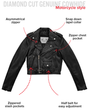 Load image into Gallery viewer, Imogen - Women's Motorcycle Leather Jacket