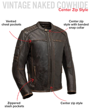 Load image into Gallery viewer, Rider Club - Men's Leather Motorcycle Jacket