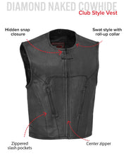 Load image into Gallery viewer, Raceway - Men's Motorcycle Perforated Leather Vest