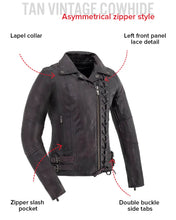 Load image into Gallery viewer, Wildside - Women's Motorcycle Leather Jacket