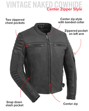 Load image into Gallery viewer, Commuter Men's Motorcycle Leather Jacket