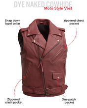 Load image into Gallery viewer, Roller - Men's Motorcycle Leather Vest