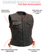Load image into Gallery viewer, Bonnie Perforated Women's Motorcycle Leather Vest