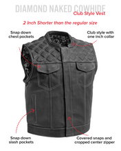 Load image into Gallery viewer, Upside Men's Club Style Leather Vest