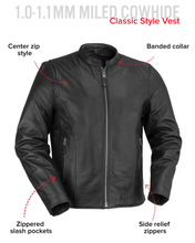 Load image into Gallery viewer, Ace Men's Leather Motorcycle Jacket