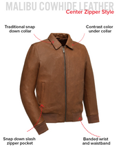 Load image into Gallery viewer, Moto Bomber - Men's Leather Jacket