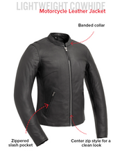 Load image into Gallery viewer, Flashback - Women's Motorcycle Leather Jacket