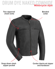 Load image into Gallery viewer, Indy Men's Motorcycle Leather Jacket
