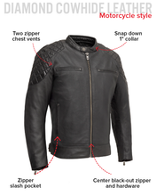Load image into Gallery viewer, Grand Prix - Men's Leather Motorcycle Jacket
