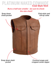 Load image into Gallery viewer, Lowside Men's Motorcycle Leather Vest