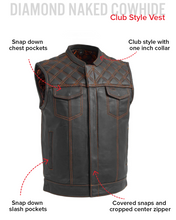 Load image into Gallery viewer, Downside Men's Motorcycle Leather Vest