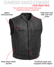 Load image into Gallery viewer, Lowrider Perforated Men's Leather Vest