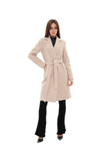 Load image into Gallery viewer, Windsor Classic Wraparound Cashmere Blend Overcoat in Nude