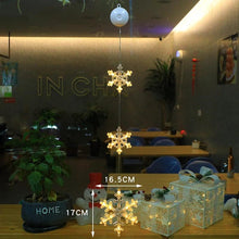 Load image into Gallery viewer, Christmas 3Pcs LED Star Hanging Lights For Home Decor Suction Cup Battery Powered