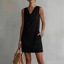 Load image into Gallery viewer, Women's Off-Shoulder Sleeveless Dress – Casual Pullover Midi Dress