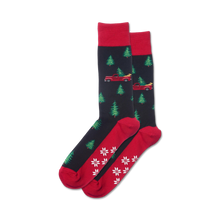 Load image into Gallery viewer, Holiday Trucks Non-Skid Slipper