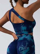 Load image into Gallery viewer, Seamless One-Shoulder Bra & Scrunch Leggings Set - High Waisted Yoga Pants