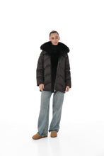 Load image into Gallery viewer, Genuine Silver Fox Fur Down Fill Parka