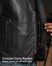 Load image into Gallery viewer, Gambler Men's Motorcycle Leather Vest