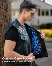 Load image into Gallery viewer, Downside Men's Motorcycle Leather Vest
